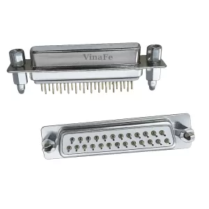 Đầu Nối DB25 Đầu Cái Mạ Vàng Chân Thẳng Hàn PCB